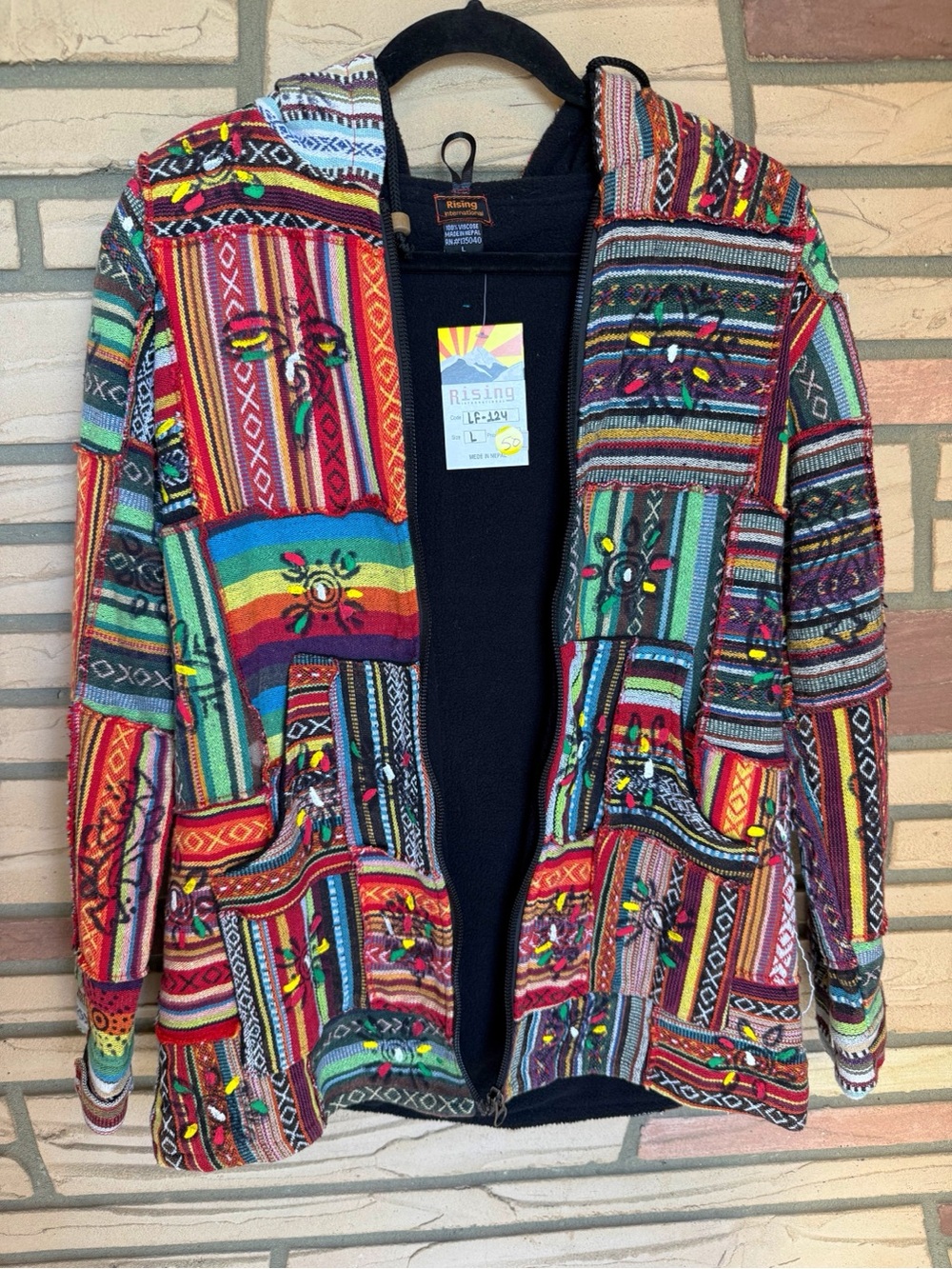 Multicolor Patchwork Hooded Jacket